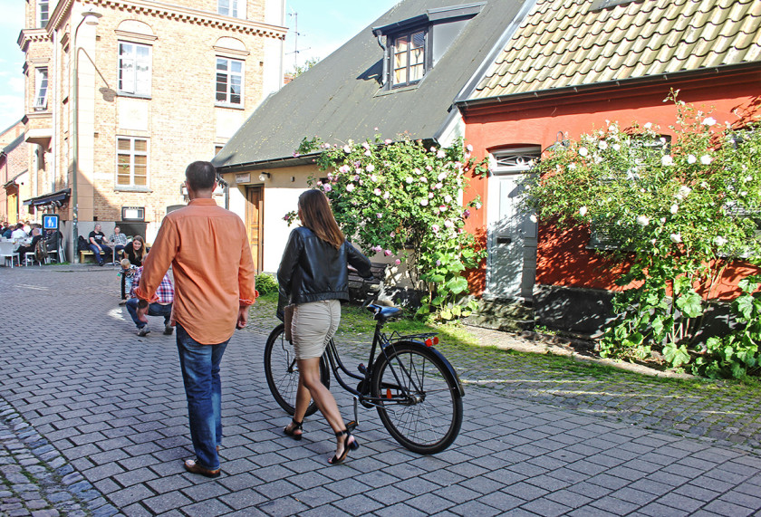 В соответствии со многими городами в Скандинавии, Мальмо имеет огромную культуру велосипедного спорта, что также, вероятно, объясняет, почему тонированные ноги являются частью ландшафта в этой лесной шее